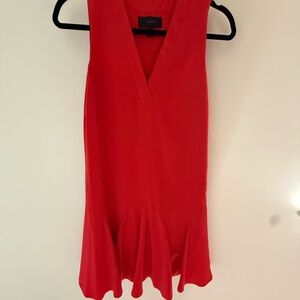 J. Crew Vibrant Red V-Neck Top